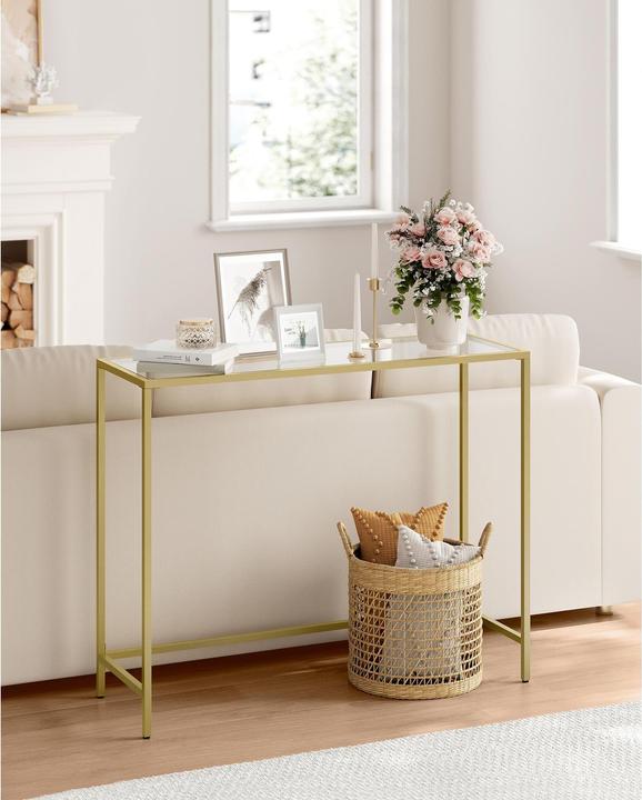 Produktbild Vasagle Konsolentisch 100.5 x 80 cm, Gold, Tiefe: 20 (100.50 x 20 x 80 cm)