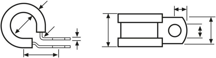 Actual product image HellermannTyton Cable p clip minium alloy 41.3 D black