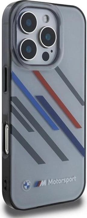 Produktbild BMW BMHCP16X23HTRAG iPhone 16 Pro Max 6.9" szary/grey hardcase Motosport IML Random Stripes (Apple iPhone 16 Pro Max)