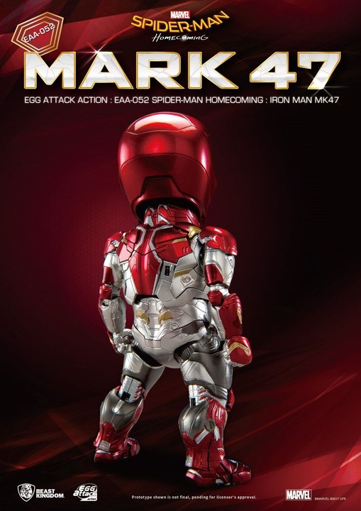 Actual product image Beast Kingdom Spider-Man Homecoming "Iron Man MK 47" Egg Attack action figure