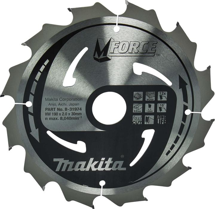 Makita M-FORCE saw blade 190x30x12Z