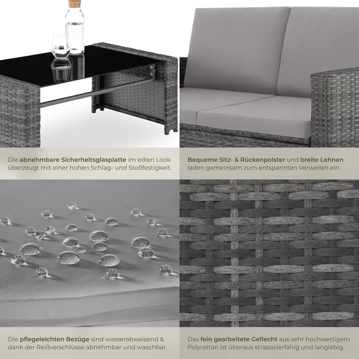 Immagine prodotto tectake Salottino in rattan Jesolo