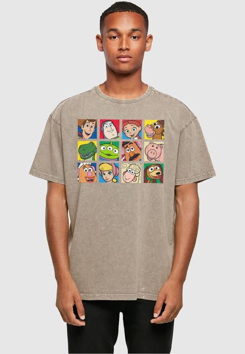 Produktbild Absolute Cult Toy Story - Character Squares Acid Washed Oversize Tee - 115009 (L)