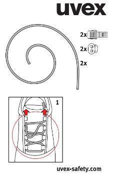 Actual product image Uvex Safety Schnürsenkel