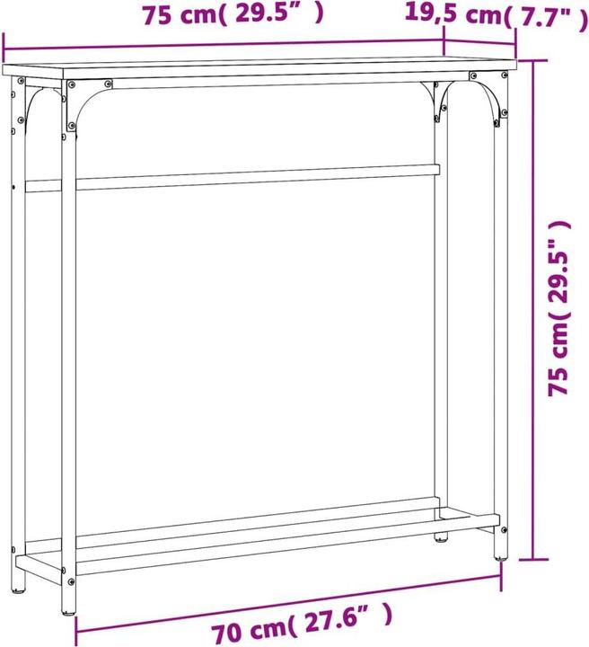 Produktbild vidaXL Gilvarry (75 x 19.5 x 75 cm)