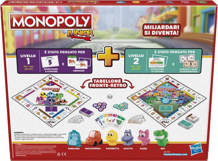 Produktbild Monopoly Junior (Italienisch)