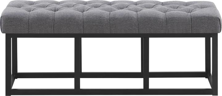 Actual product image Swisshandel24 Bench Amun fabric B120, dark grey (120 cm)