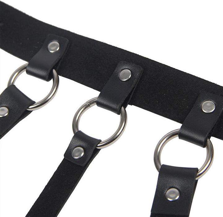 Actual product image Subblime Chest Harness With Large Ring Chains One Size