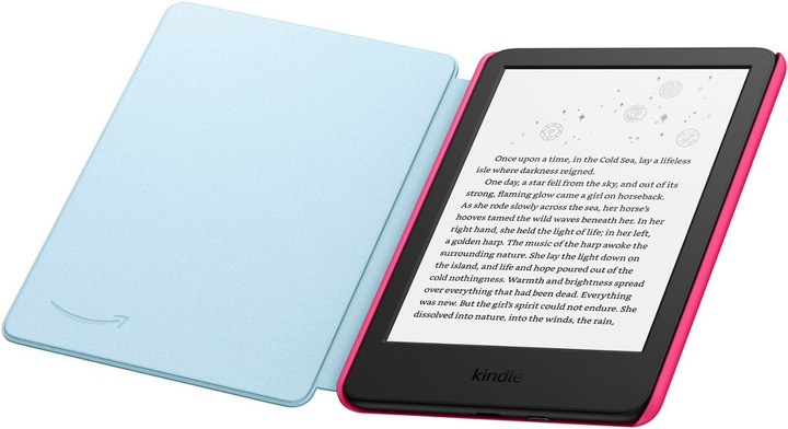 Actual product image Amazon Kindle Kids 2022 eReader with 300 ppi, 16GB, Space Whale (6", 16 GB, Pink)