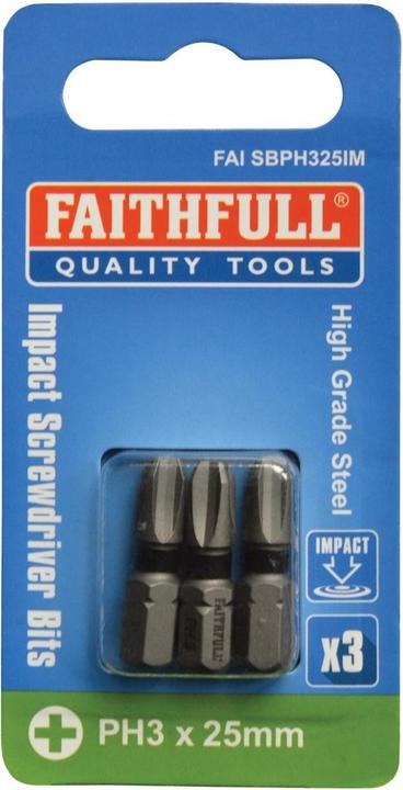 Produktbild Faithfull SchlagschrauberBits Phillips (Kreuz Phillips PH)