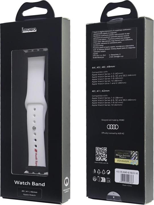 Actual product image Karl Lagerfeld Sport Red Logo Silicone Watch Strap for Apple Watch 40 / 41 / 42 mm - white (Silicone)