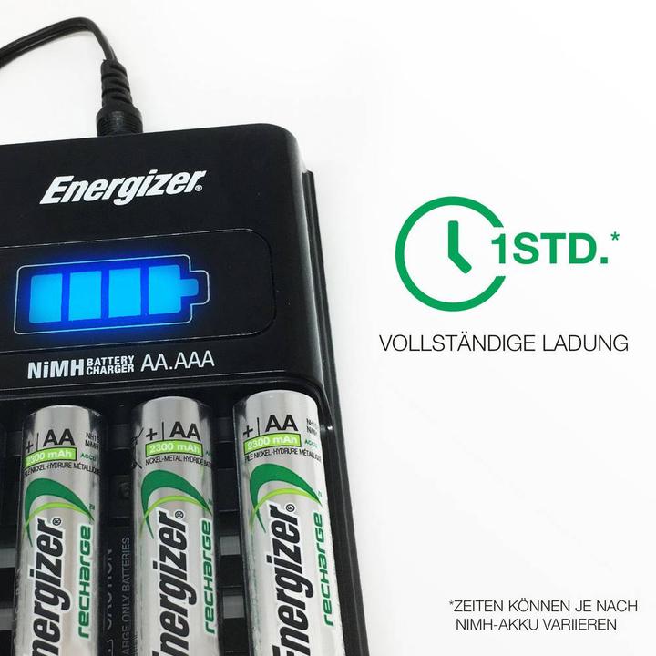 Image du produit Energizer Recharge 1 heure (4 pcs, AA, AAA, 2300 mAh, Piles rechargeables + chargeur)