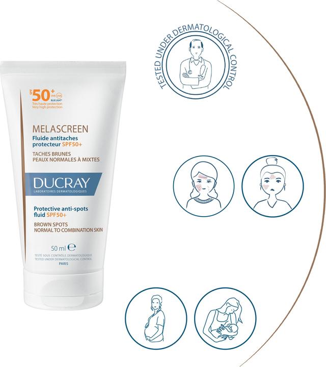 Image du produit Ducray Melascreen Fluide antitachestecteur (50 ml, Fluide visage, SPF 50+)