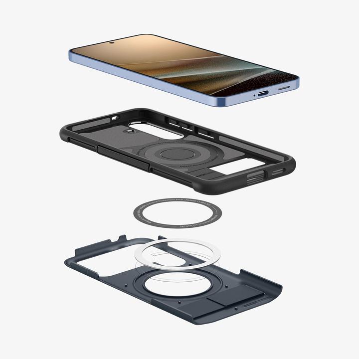 Actual product image Spigen Galaxy S25 Case Slim Armor (MagFit) Metal Slate (Samsung Galaxy S25)