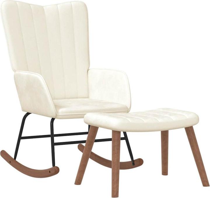 Produktbild vidaXL Schaukelstuhl mit Hocker