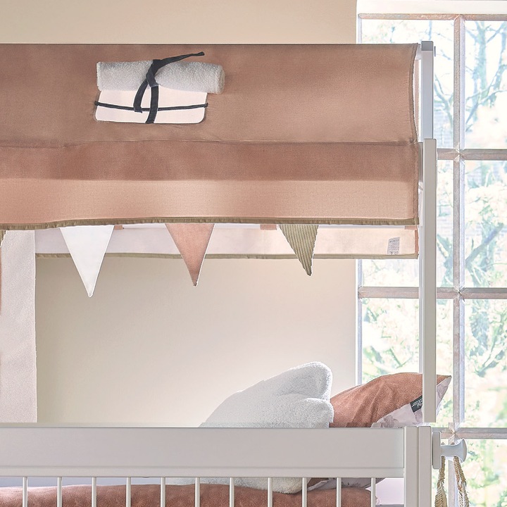 Immagine prodotto Lifetime Kidsrooms Letto 4 in 1 a mezza altezza con baldacchino in tessuto, Happy Rabbit KOMBO 1con rete a doghe