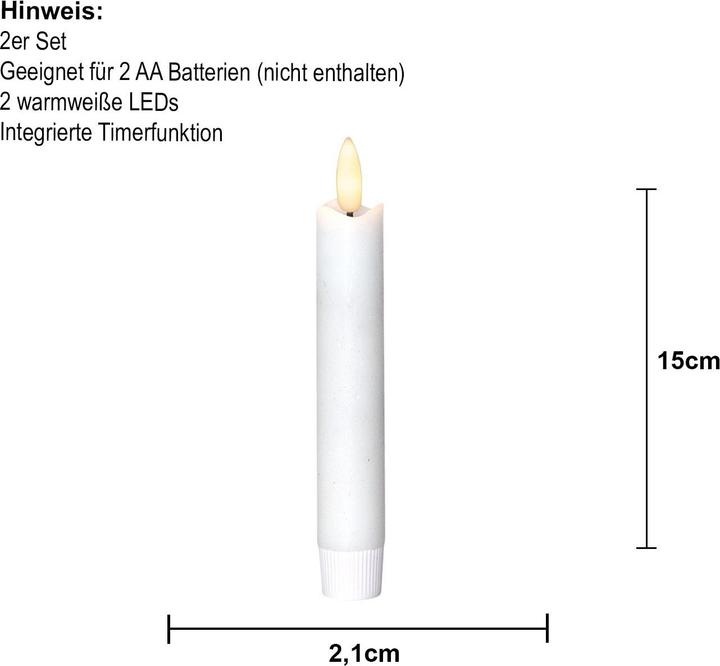 Produktbild Star Trading LED Dinner Kerze Flamme (2 x)