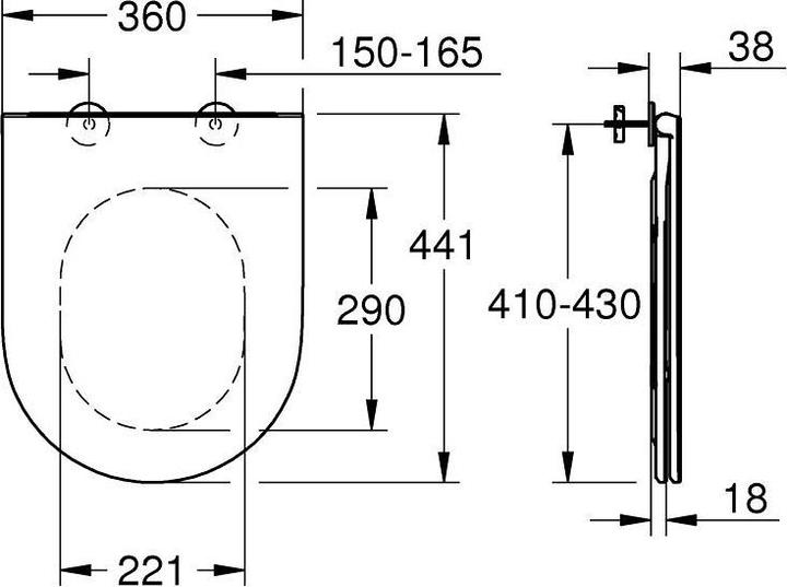 Image du produit Grohe Siège WC BAU CERAMIQUE avec couvercle Soft Close S-Size awe