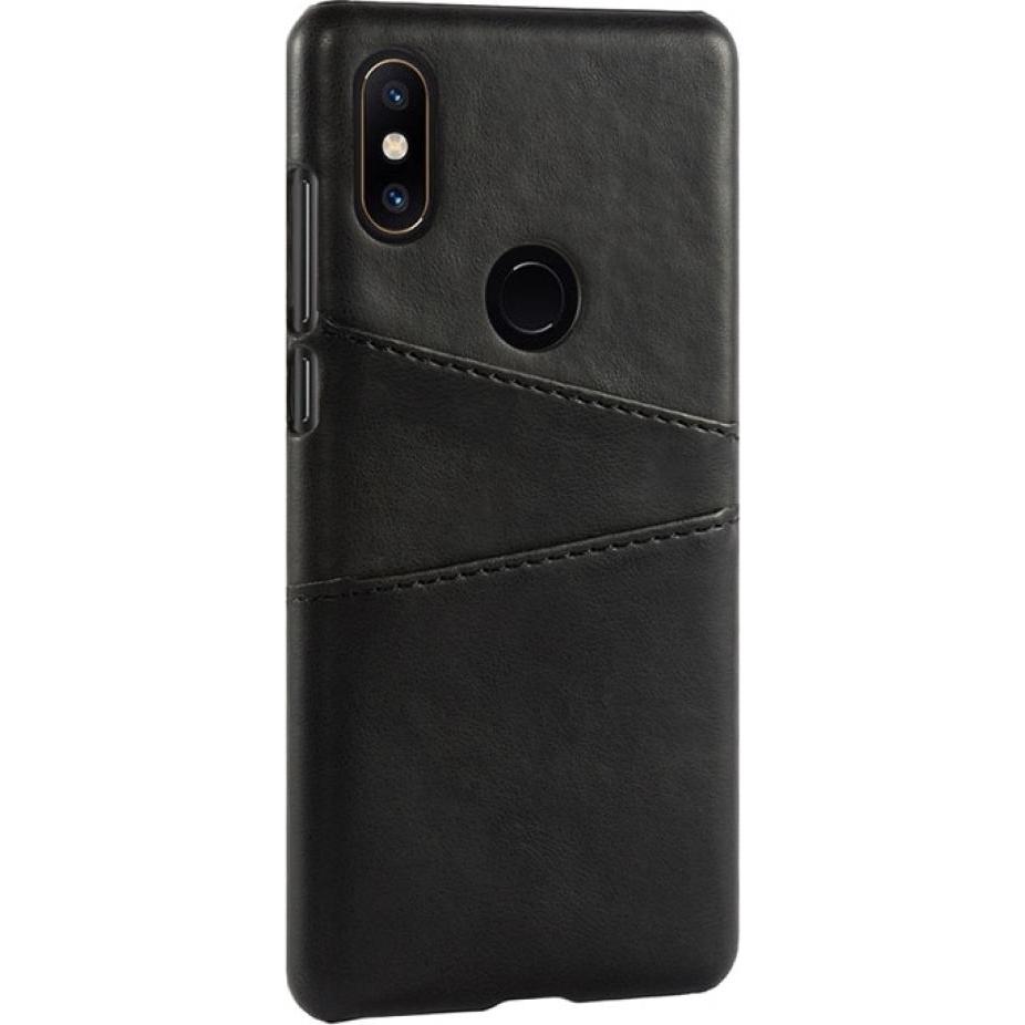 Thumbnail - Screenguard Xiaomi Mi Mix 2S CardCaddy Leder Backcase mit Kartenfächern (Xiaomi Mi Mix 2S), Smartphone Hülle, Schwarz