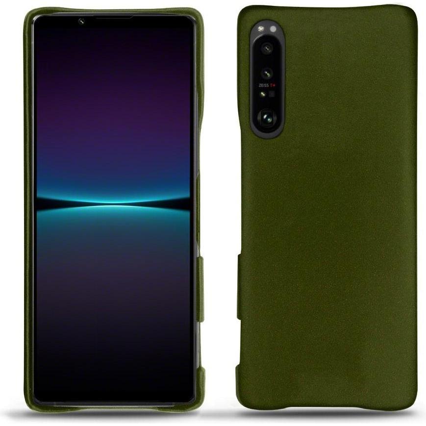 Noreve Lederschutzhülle (Sony Xperia 1 IV), Smartphone Hülle, Grün