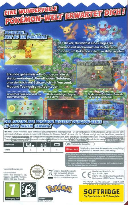 Immagine prodotto Nintendo Pokémon Mystery Dungeon: Squadra di Soccorso DX (Switch, DE)