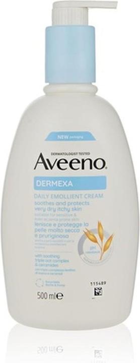 Image du produit Aveeno Dermexa Crème émolliente quotidienne 500ml Enrichie en Triple Complexe d'Avoine et Céramides (Crème pour le corps, 500 ml)