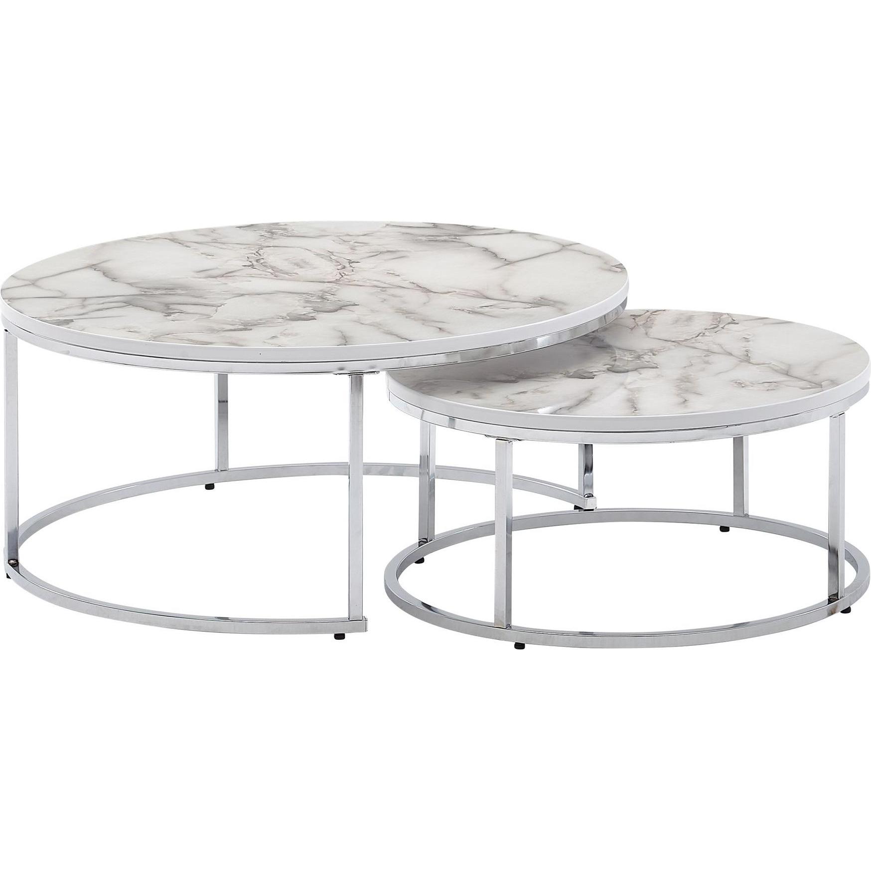 FineBuy, Couchtisch + Beistelltisch, Jamal (80 x 80 x 36 cm)