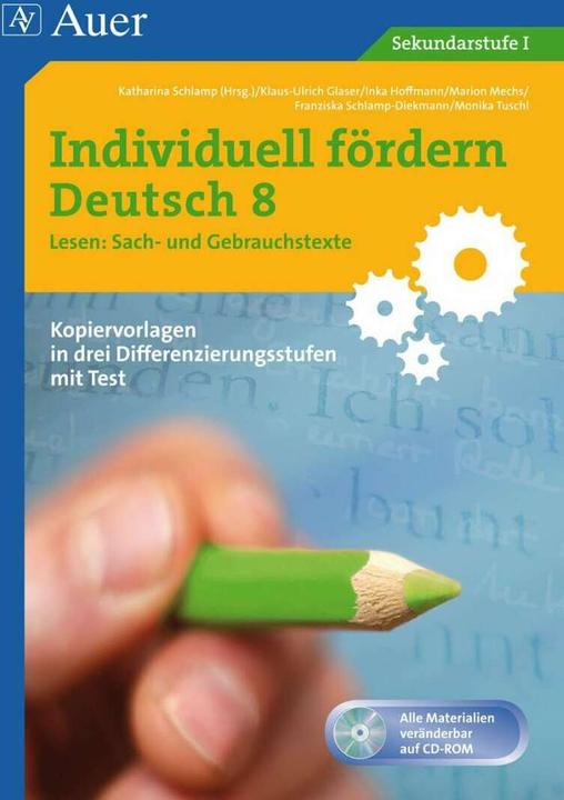 Produktbild Individuell fördern Deutsch 8 Lesen Sach- und Gebrauchstexte (Deutsch, Katharina Schlamp, 2011)