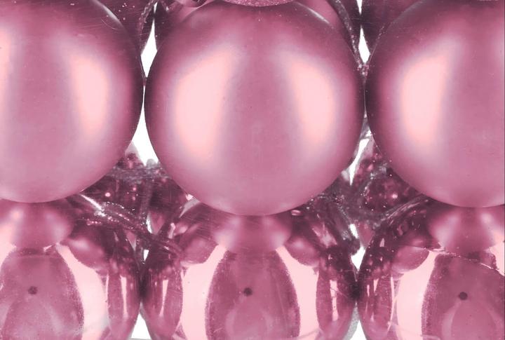 Image du produit Relaxdays - Weihnachtskugeln im 100er Set, Rosa/ Silber, 7 x 6 cm (1 -pièce)
