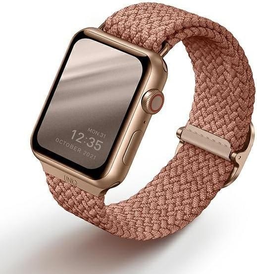 Uniq pasek Aspen Apple Watch 44424549 mm Series 45678SESE2Ultra Braided rozowygr (42 mm, 44 mm, 45 mm, 49 mm, Textil, Apple Watch Series 1, Apple Watch Series 2, Apple Watch Series 3, Apple Watch Series 4, Apple Watch Series 5, Apple Watch Ultra 2, Apple Watch Series 6, Apple Watch Series 7, Apple Watch Series 8, Apple Watch Series 9, Apple Watch SE, Apple Watch Ultra)