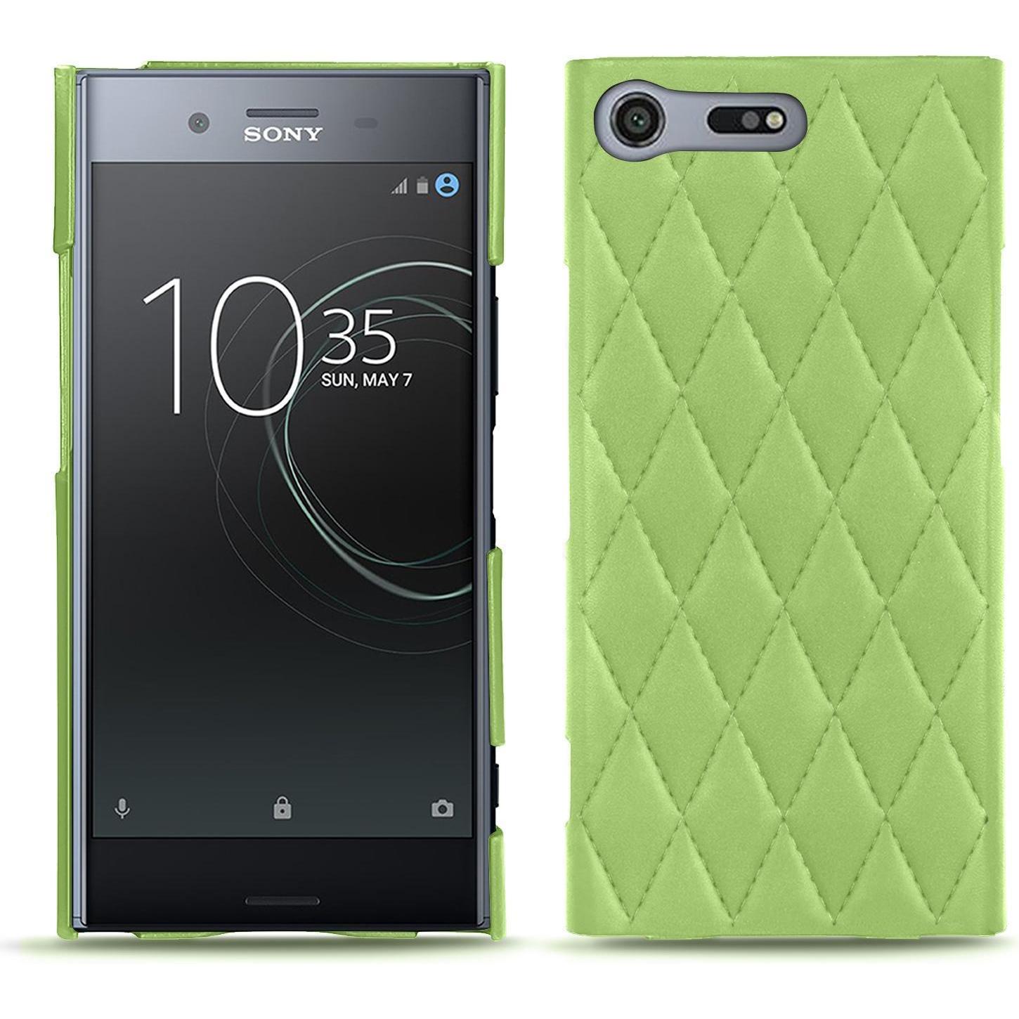 Noreve Lederschutzhülle (Sony Xperia XZ Premium), Smartphone Hülle, Grün