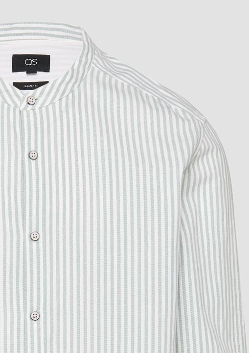 Produktbild S.Oliver Hemd Regular Fit: Stehkragenhemd aus gestreiftem Oxford (L)