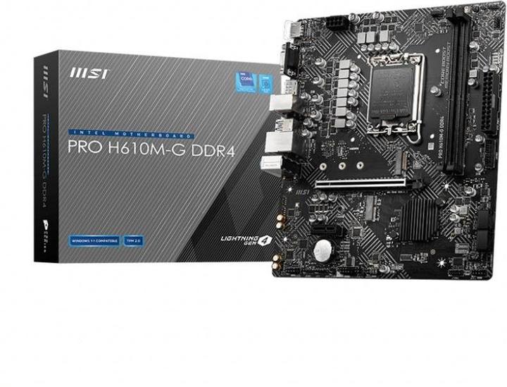 Actual product image MSI PRO H610M-G DDR4 (LGA 1700, Intel H610, mATX)