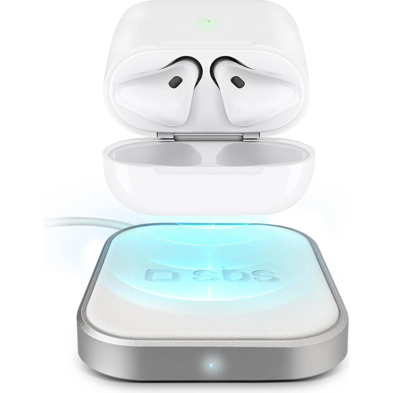SBS Kabellose 3-W-Ladestation (3 W), Wireless Charger, Weiss
