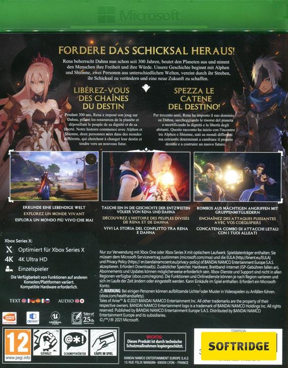 Produktbild Bandai Namco Tales of Arise (Xbox One X, Xbox Series X, DE, FR, IT)