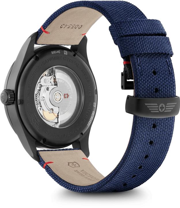 Produktbild Victorinox Airboss Mecha 42, BLK PVD, BLE dial, BLE nylon str (Fliegeruhr, 42 mm)