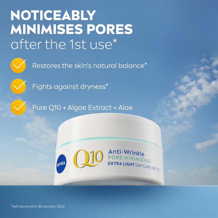 Actual product image NIVEA Q10 Power Anti-Wrinkle Moisturising Day Cream for Combination Skin 50ml (50 ml, Day cream, SPF 15)