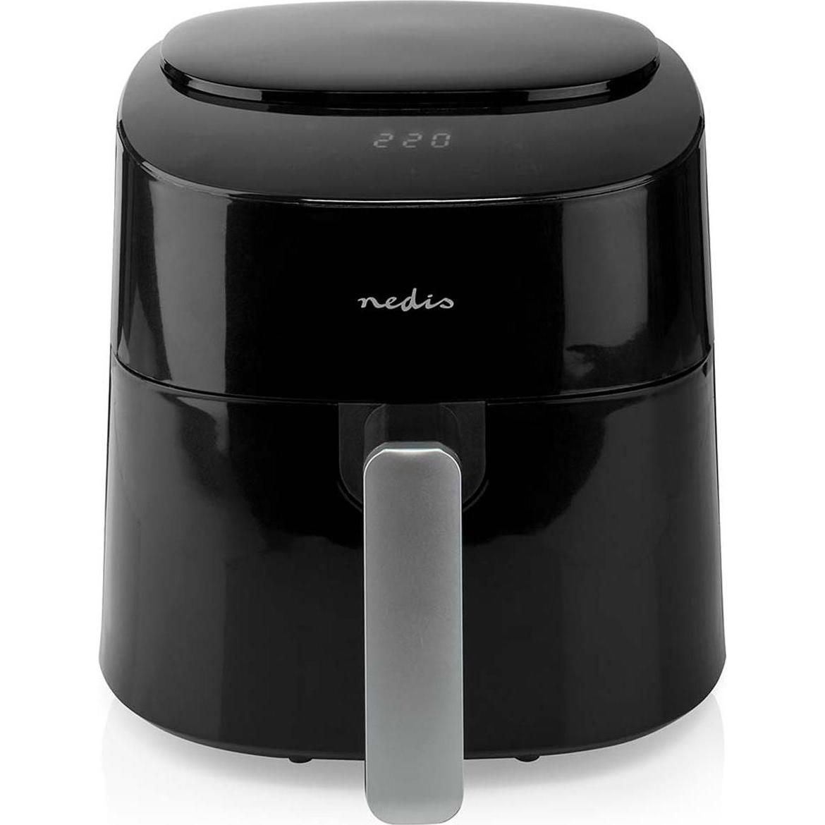 Nedis Heissluft Friteuse 4,2 l Timer: 240 min Anzahl voreingestellter Programme: 8 Digital , Fritteuse, Schwarz