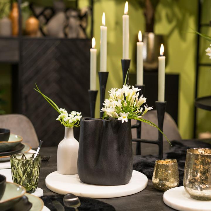 Produktbild G. Wurm Vase aus Porzellan schwarz (B/H/T) 15x18x10cm