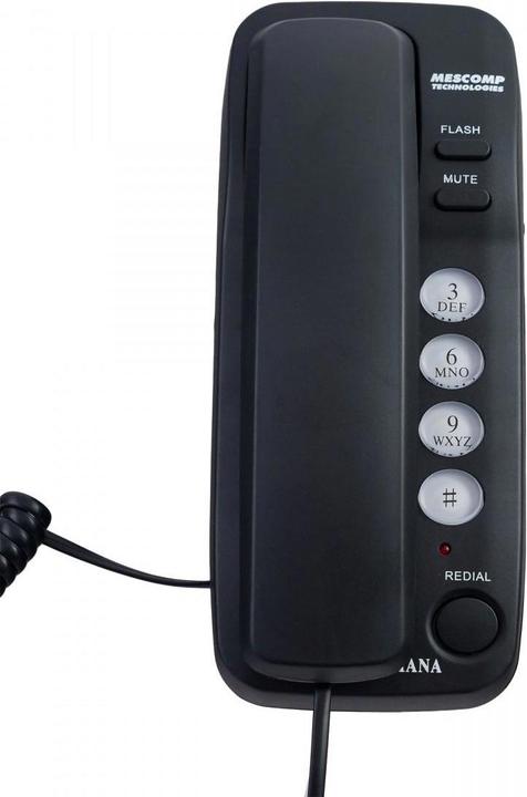 Actual product image Mescomp Technologies Mesmed Mescomp MT 518 Diana Black landline phone