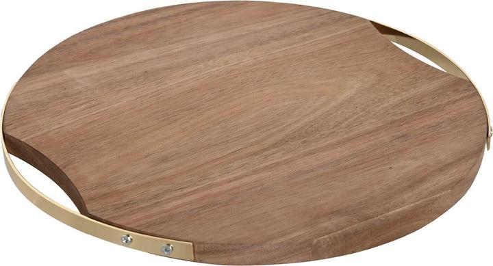 Immagine prodotto Esprit Schneidebrett Home Gold natürlich Metall Akazienholz 32,3 x 31,3 x 1,4 cm