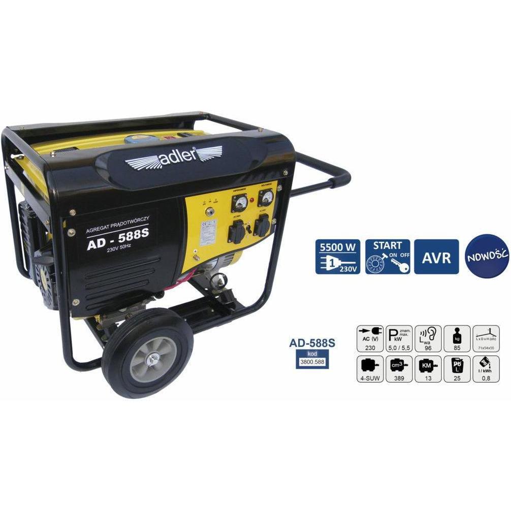 Adler, Stromgenerator, Generator AD-588S (5000 W, 25 l)