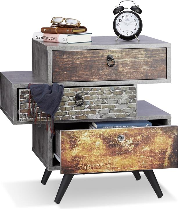 Actual product image Relaxdays Vintage Kommode (60 x 40 x 60 cm)