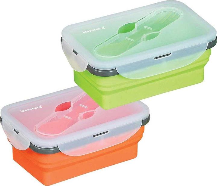 Actual product image Klausberg Silicone South Boxes With Fork And Spoon Kb-7021