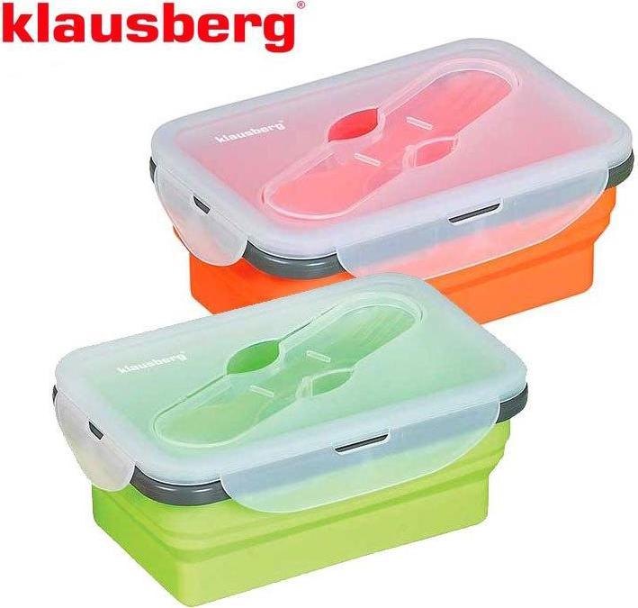 Actual product image Klausberg Silicone South Boxes With Fork And Spoon Kb-7021