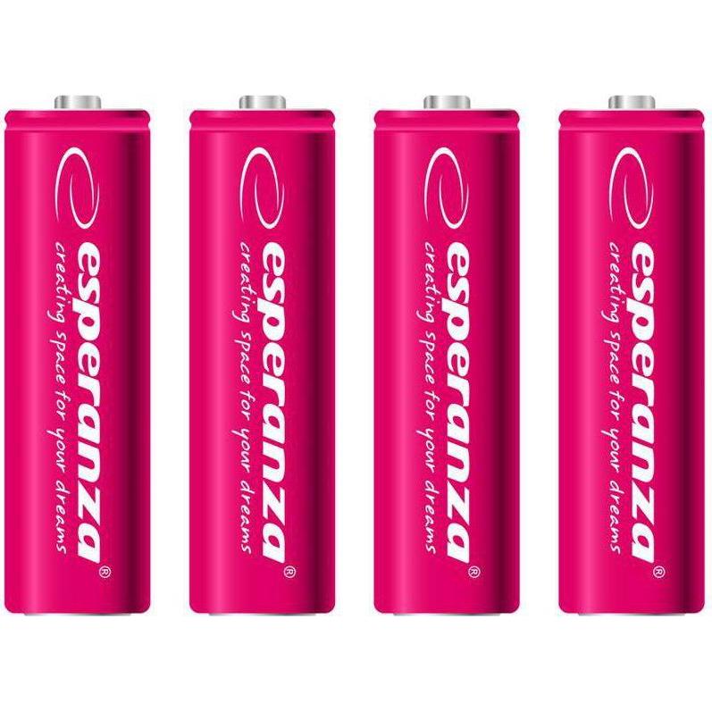 Esperanza Battery red AA (4 Stk., AA, 2000 mAh), Batterien + Akkus