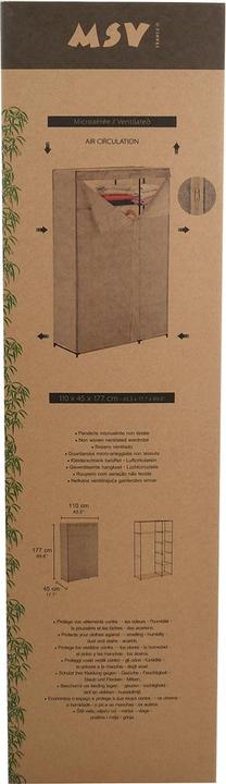 Actual product image MSV PENDERIE 110X45X177CM TAUPE (45 x 45 x 177 cm)