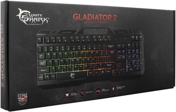 Actual product image Membrane Gaming Keyboard Shark Gladiator 2, LED Rainbow backlight, US layout (Eng. Int., Cable)