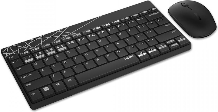 Produktbild Rapoo Wireless Multi-Mode 8000M UI Kit Black (Eng. Int., Kabellos)