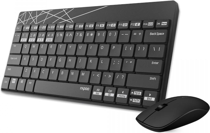 Produktbild Rapoo Wireless Multi-Mode 8000M UI Kit Black (Eng. Int., Kabellos)